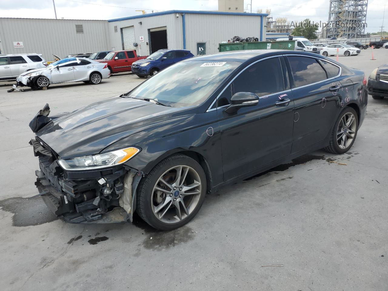 2014 Ford Fusion Titanium Black vin: 3FA6P0K94ER120852