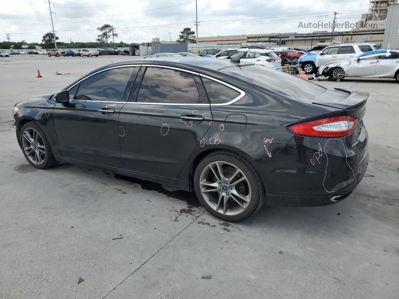 2014 Ford Fusion Titanium Black vin: 3FA6P0K94ER120852