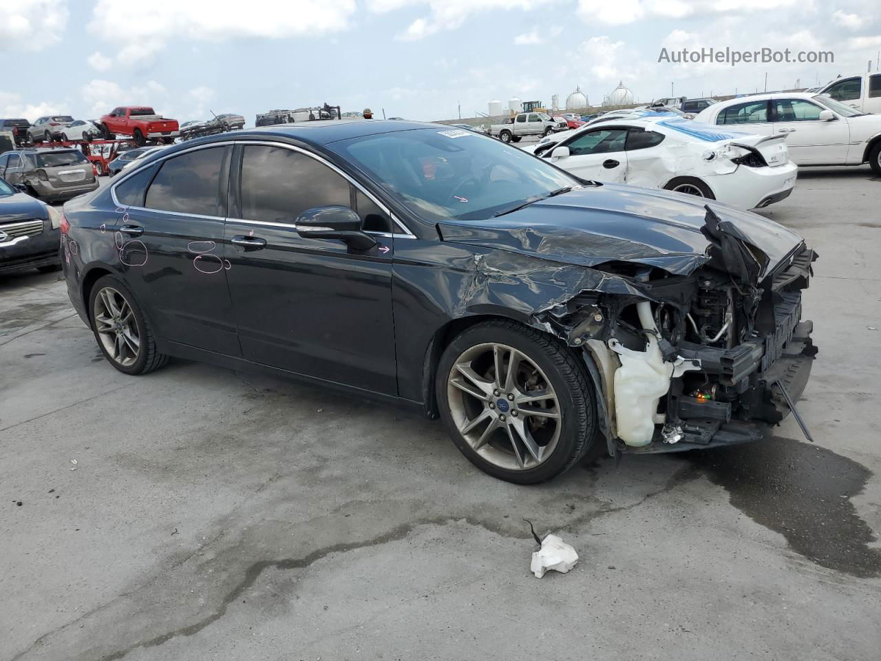 2014 Ford Fusion Titanium Black vin: 3FA6P0K94ER120852