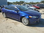 2014 Ford Fusion Titanium Синий vin: 3FA6P0K94ER140437