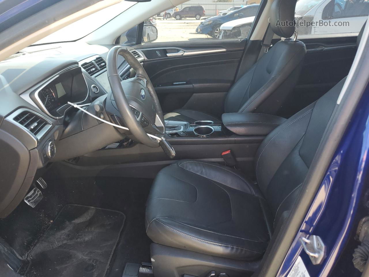 2014 Ford Fusion Titanium Синий vin: 3FA6P0K94ER140437