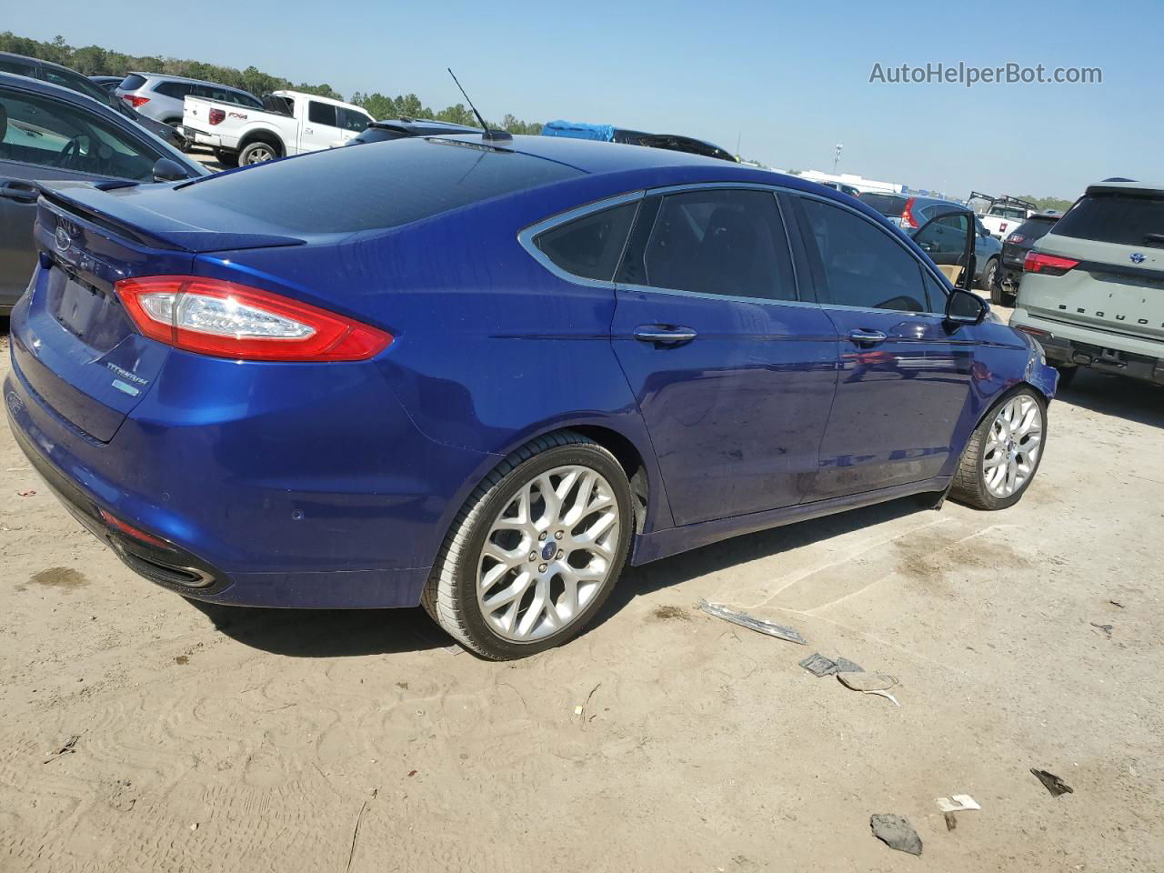 2014 Ford Fusion Titanium Blue vin: 3FA6P0K94ER140437