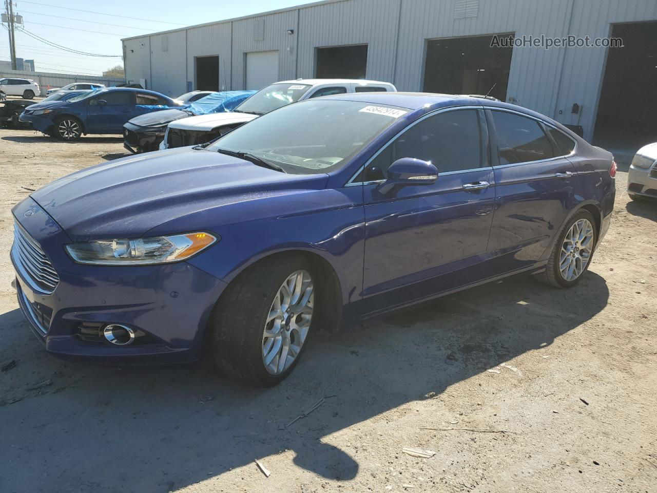 2014 Ford Fusion Titanium Blue vin: 3FA6P0K94ER140437