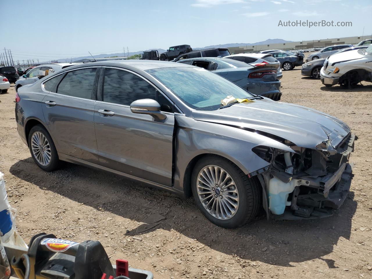 2014 Ford Fusion Titanium Gray vin: 3FA6P0K94ER186804