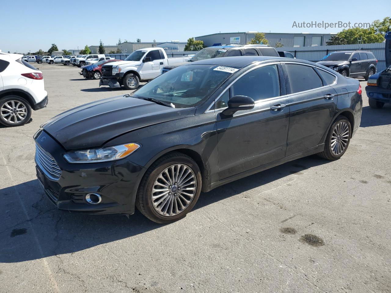 2014 Ford Fusion Titanium Black vin: 3FA6P0K94ER367093