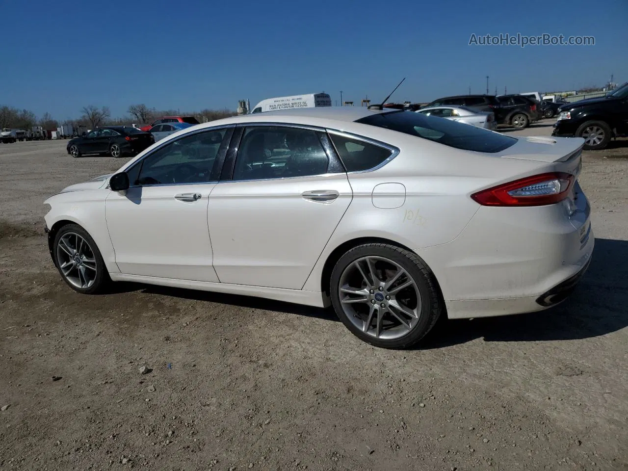 2015 Ford Fusion Titanium White vin: 3FA6P0K94FR294504