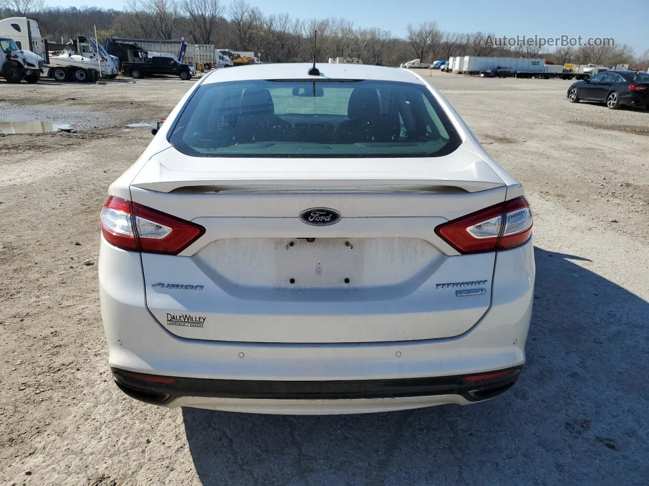 2015 Ford Fusion Titanium White vin: 3FA6P0K94FR294504