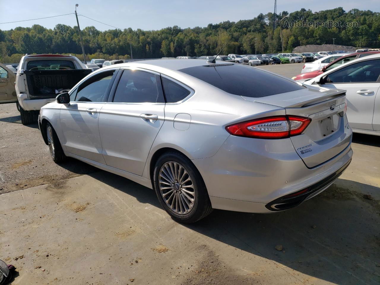 2016 Ford Fusion Titanium Silver vin: 3FA6P0K94GR151439