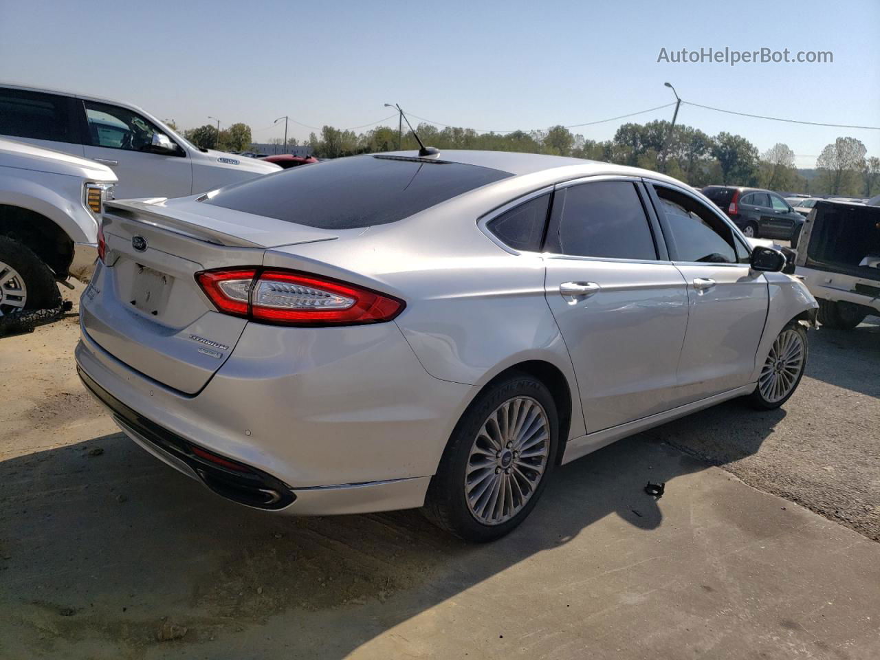 2016 Ford Fusion Titanium Silver vin: 3FA6P0K94GR151439