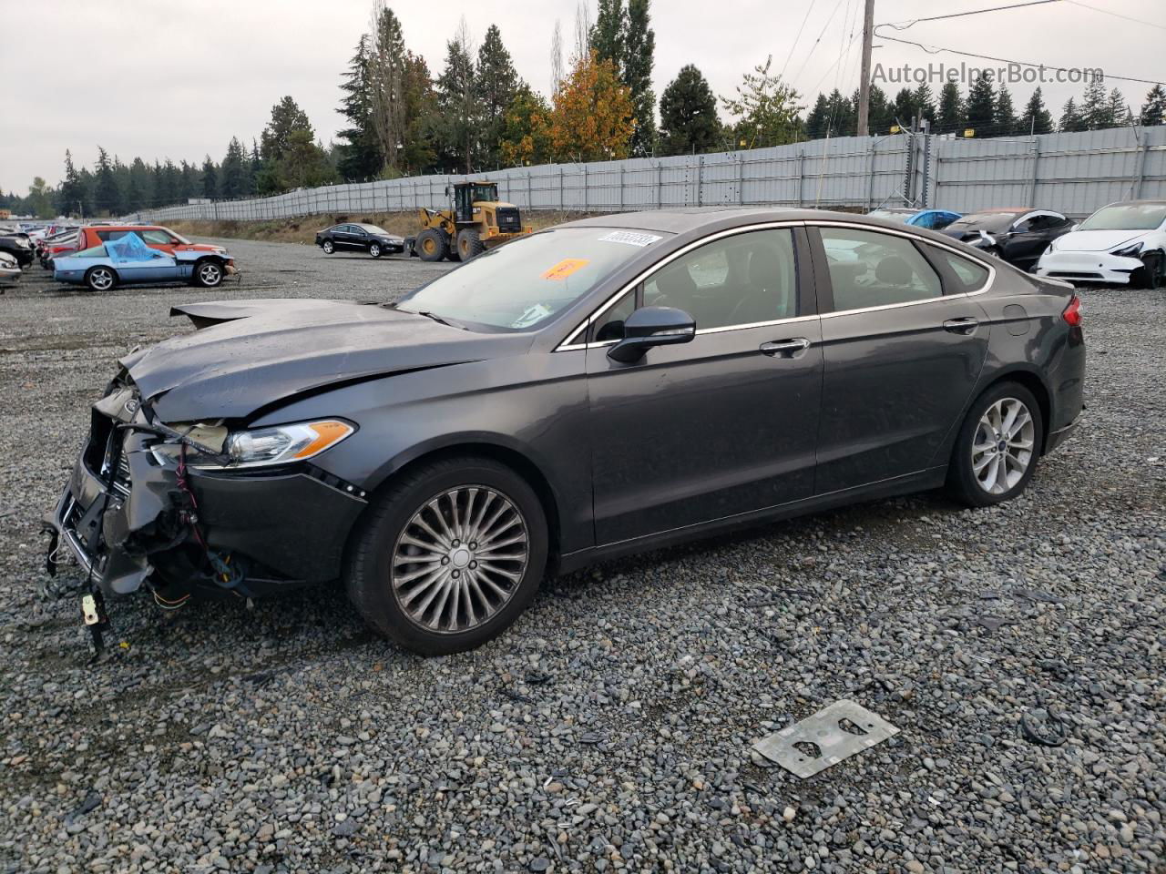 2016 Ford Fusion Titanium Gray vin: 3FA6P0K94GR306362