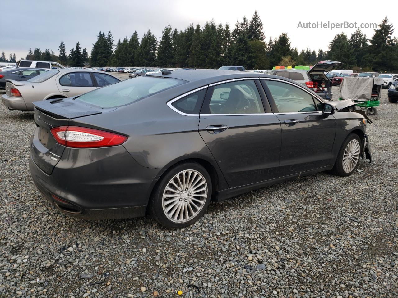 2016 Ford Fusion Titanium Gray vin: 3FA6P0K94GR306362