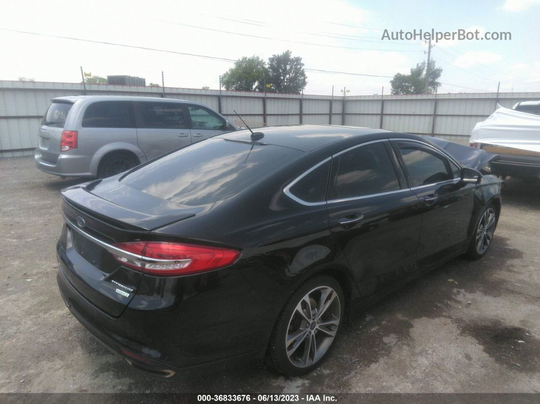 2017 Ford Fusion Titanium Черный vin: 3FA6P0K94HR140202