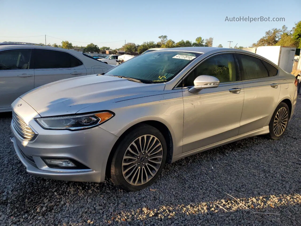 2017 Ford Fusion Titanium Серебряный vin: 3FA6P0K94HR250344