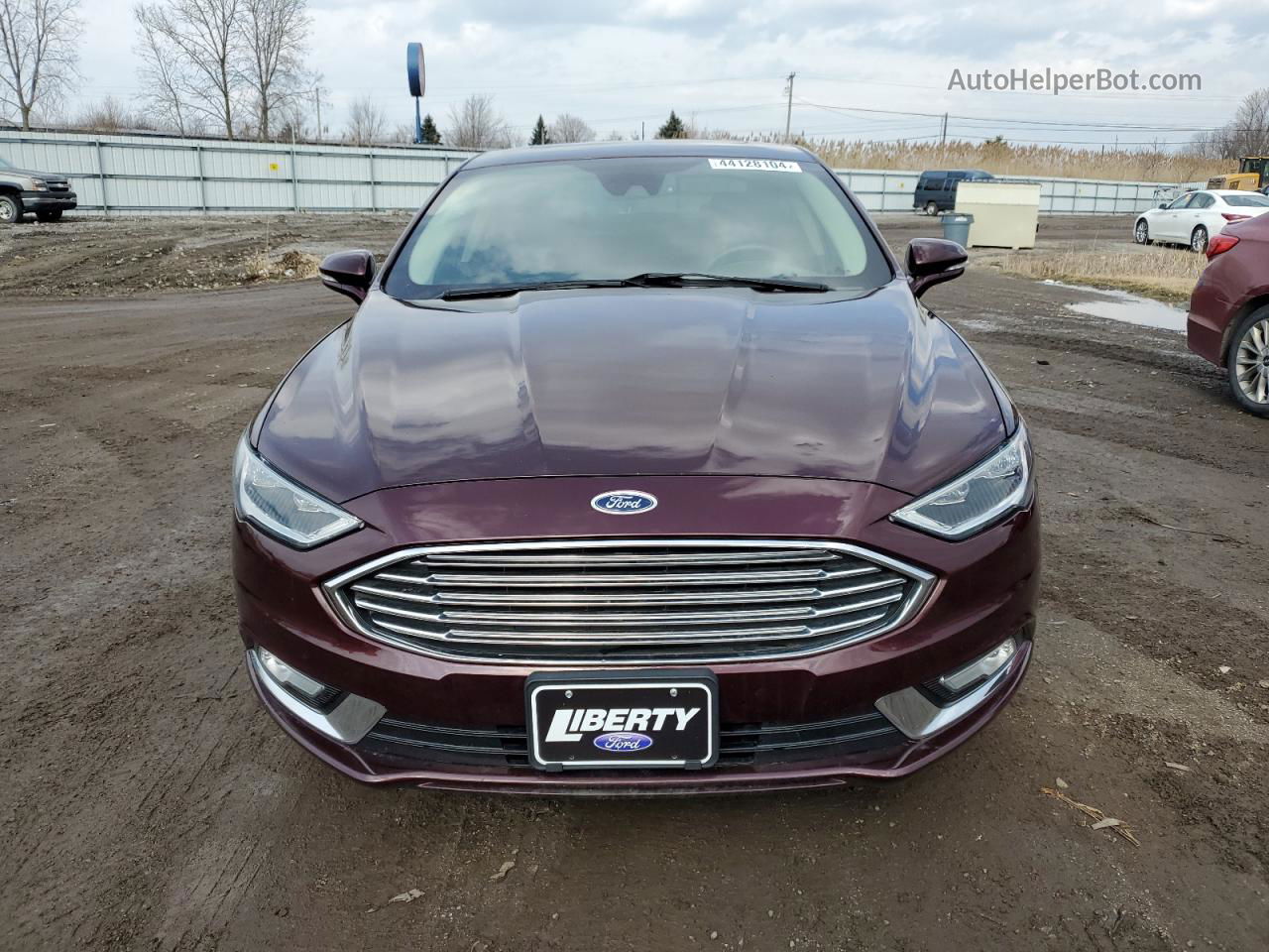 2017 Ford Fusion Titanium Maroon vin: 3FA6P0K94HR365347