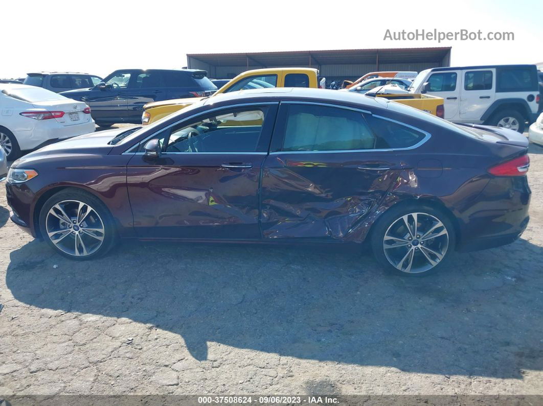 2017 Ford Fusion Titanium Бордовый vin: 3FA6P0K94HR414594