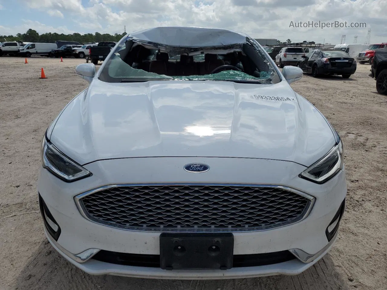 2020 Ford Fusion Titanium White vin: 3FA6P0K94LR266147