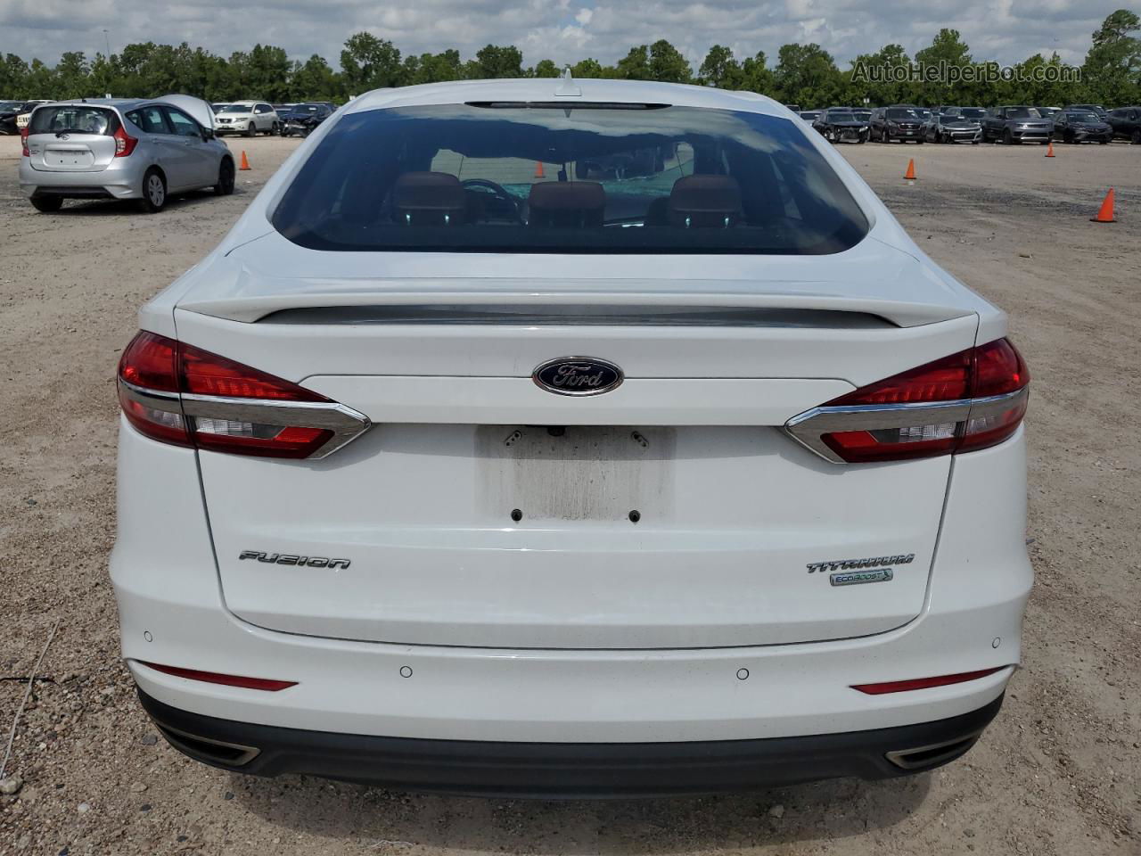 2020 Ford Fusion Titanium White vin: 3FA6P0K94LR266147