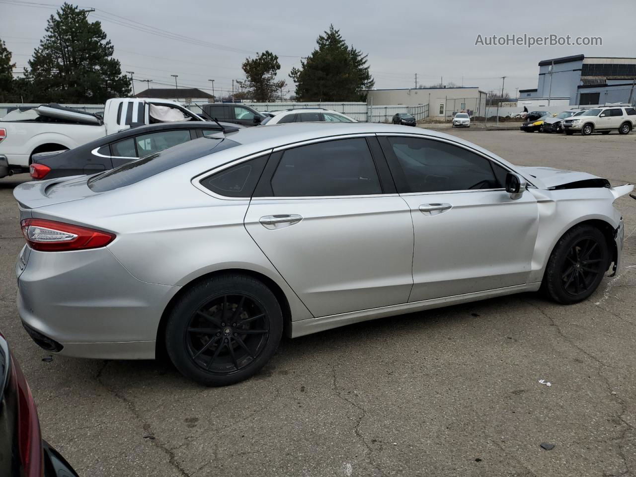 2013 Ford Fusion Titanium Серебряный vin: 3FA6P0K95DR130854