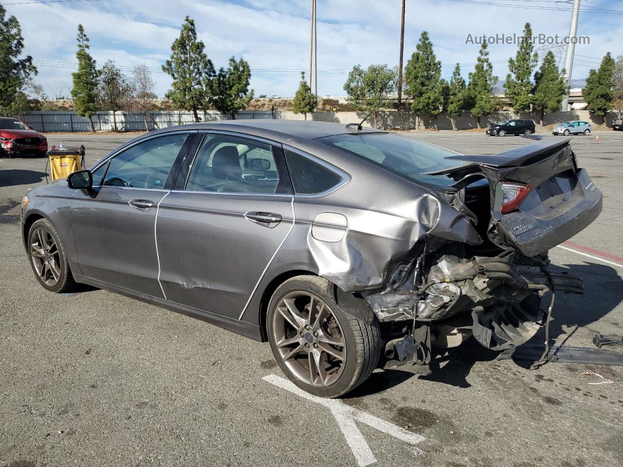 2013 Ford Fusion Titanium Серый vin: 3FA6P0K95DR319309