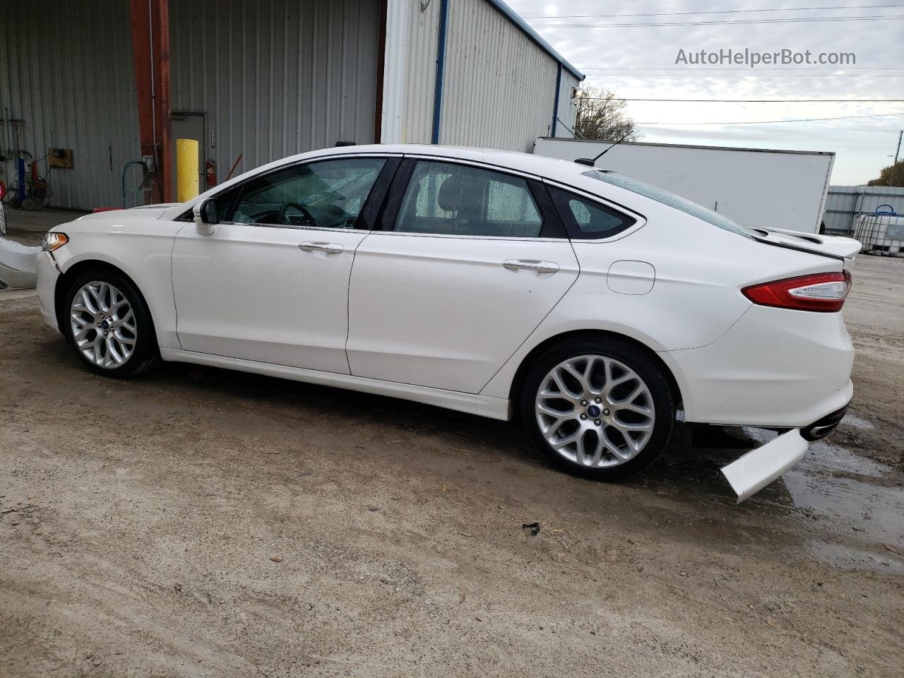 2013 Ford Fusion Titanium White vin: 3FA6P0K95DR383222