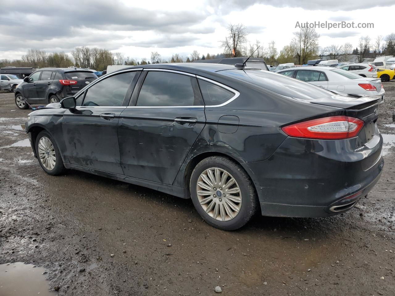 2014 Ford Fusion Titanium Gray vin: 3FA6P0K95ER112419