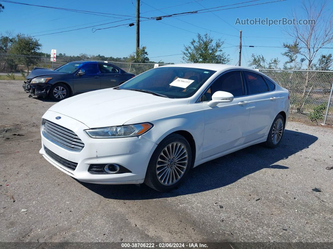 2015 Ford Fusion Titanium White vin: 3FA6P0K95FR238121