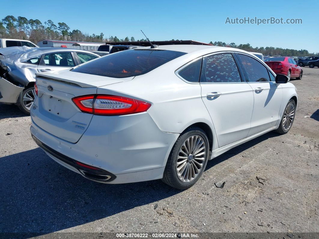 2015 Ford Fusion Titanium White vin: 3FA6P0K95FR238121