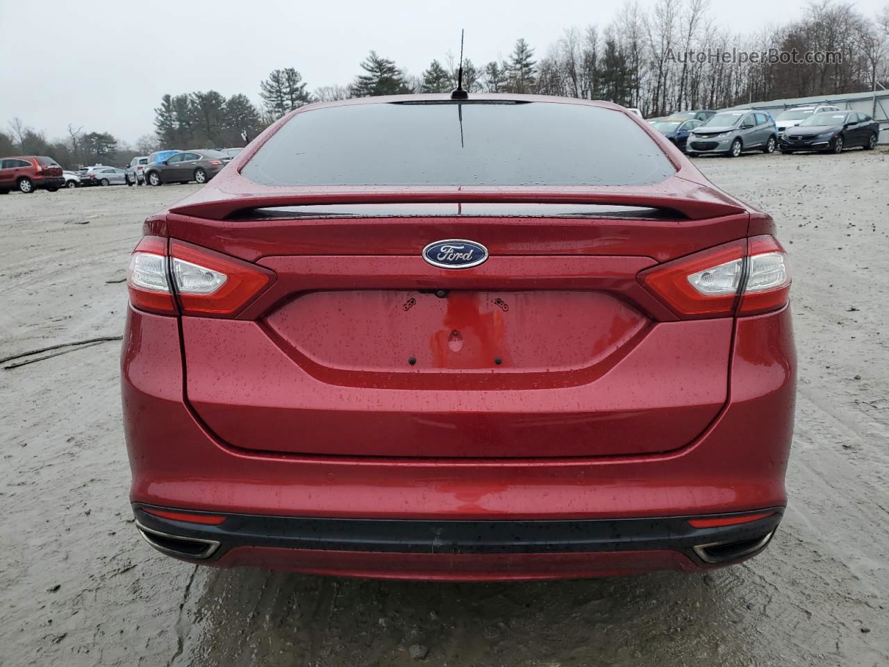 2015 Ford Fusion Titanium Red vin: 3FA6P0K95FR268123