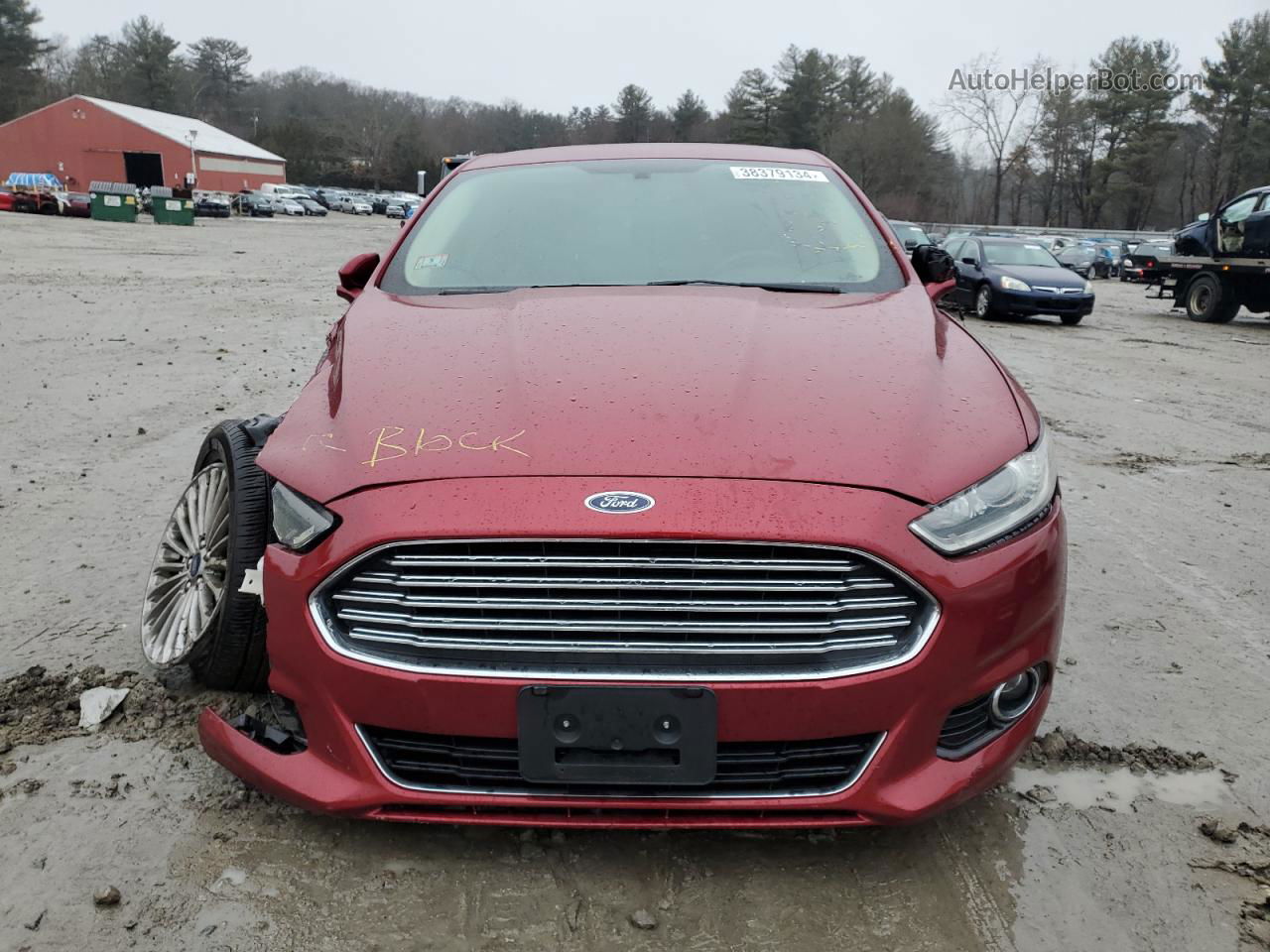 2015 Ford Fusion Titanium Красный vin: 3FA6P0K95FR268123