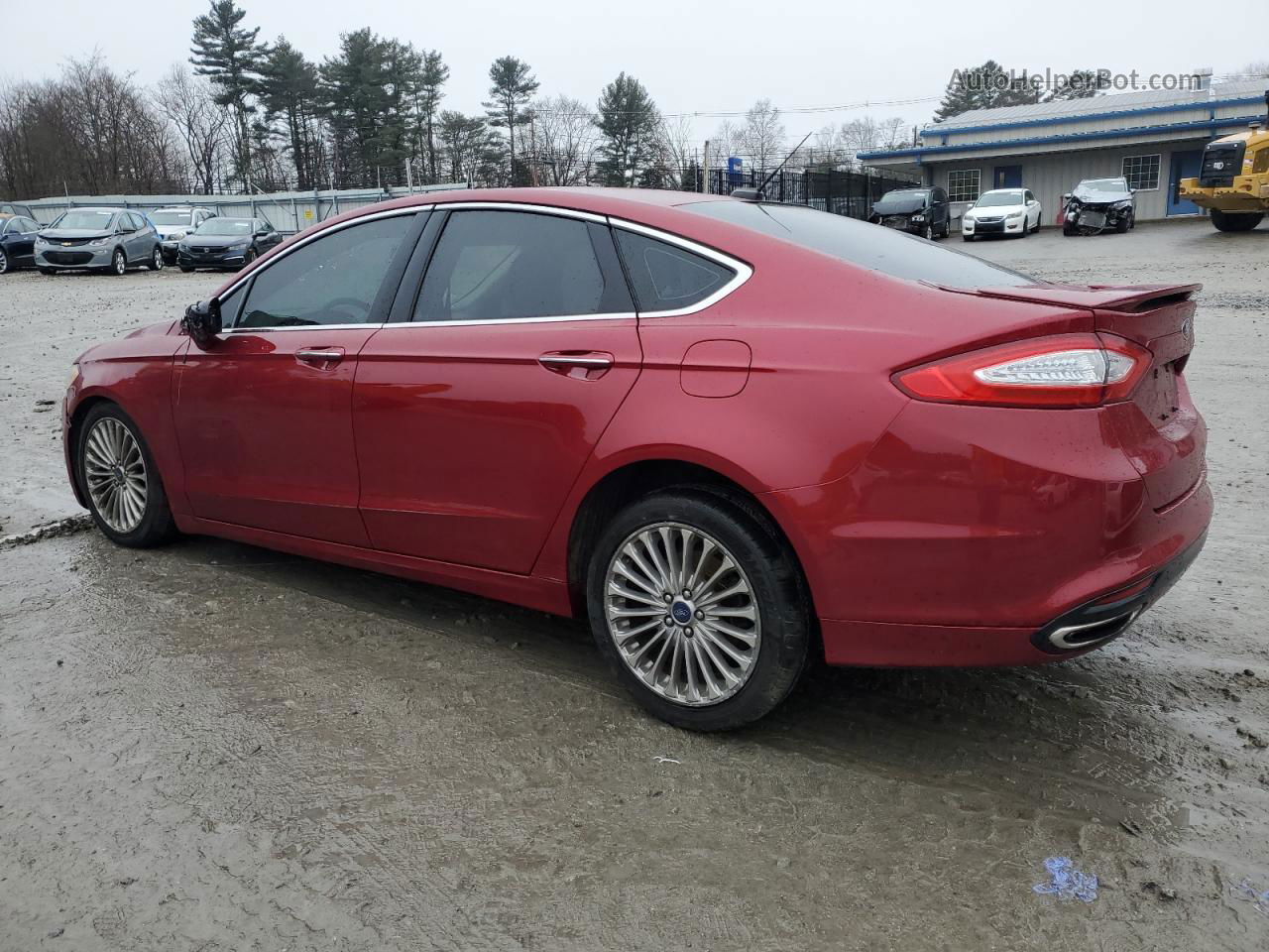 2015 Ford Fusion Titanium Red vin: 3FA6P0K95FR268123