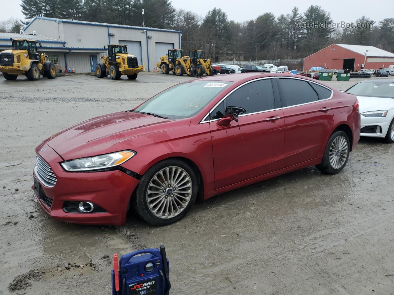 2015 Ford Fusion Titanium Red vin: 3FA6P0K95FR268123