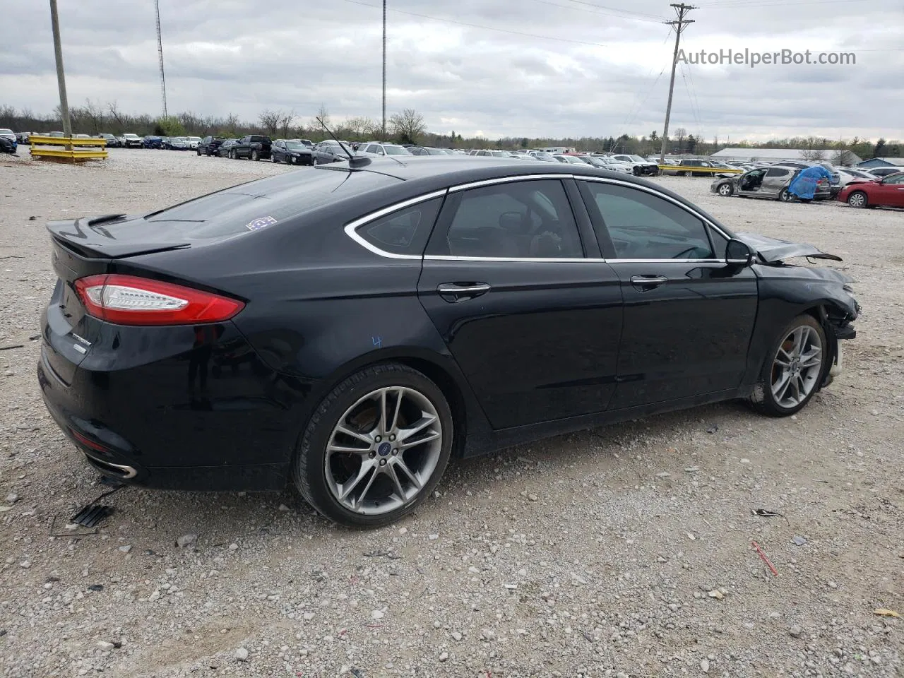 2016 Ford Fusion Titanium Черный vin: 3FA6P0K95GR231963