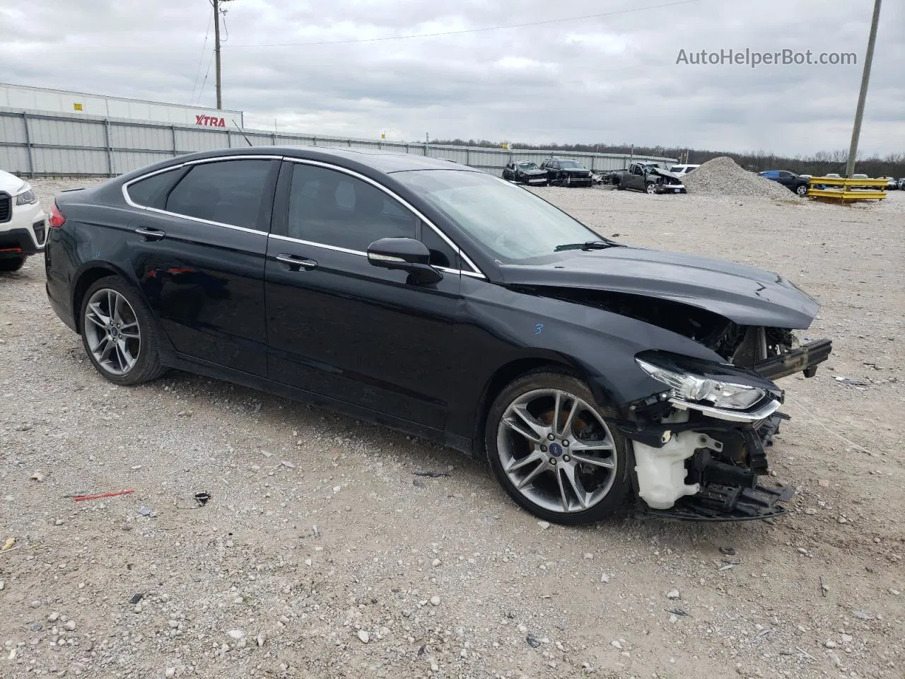 2016 Ford Fusion Titanium Черный vin: 3FA6P0K95GR231963