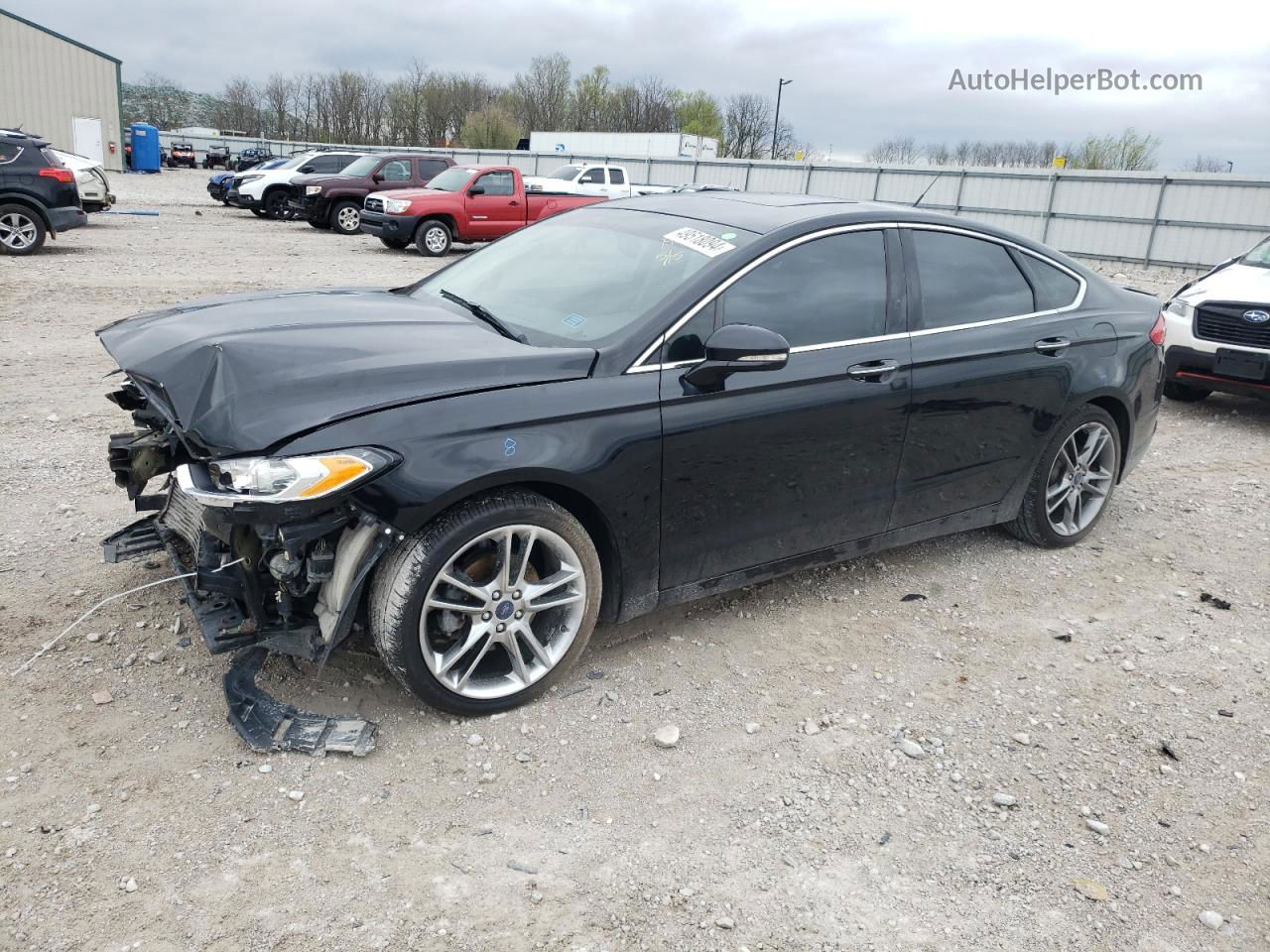 2016 Ford Fusion Titanium Черный vin: 3FA6P0K95GR231963