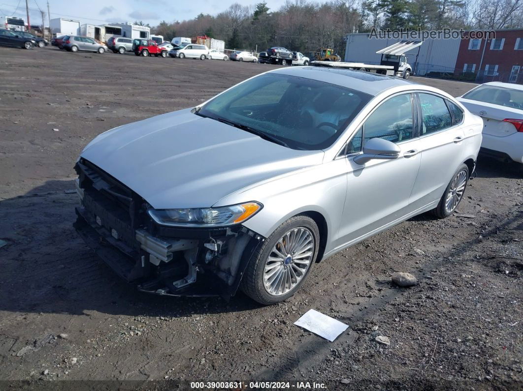 2016 Ford Fusion Titanium Серебряный vin: 3FA6P0K95GR320108