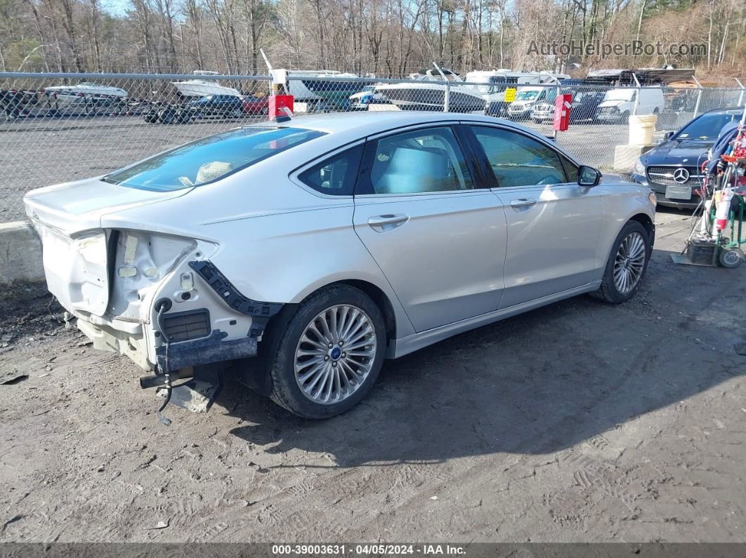 2016 Ford Fusion Titanium Серебряный vin: 3FA6P0K95GR320108