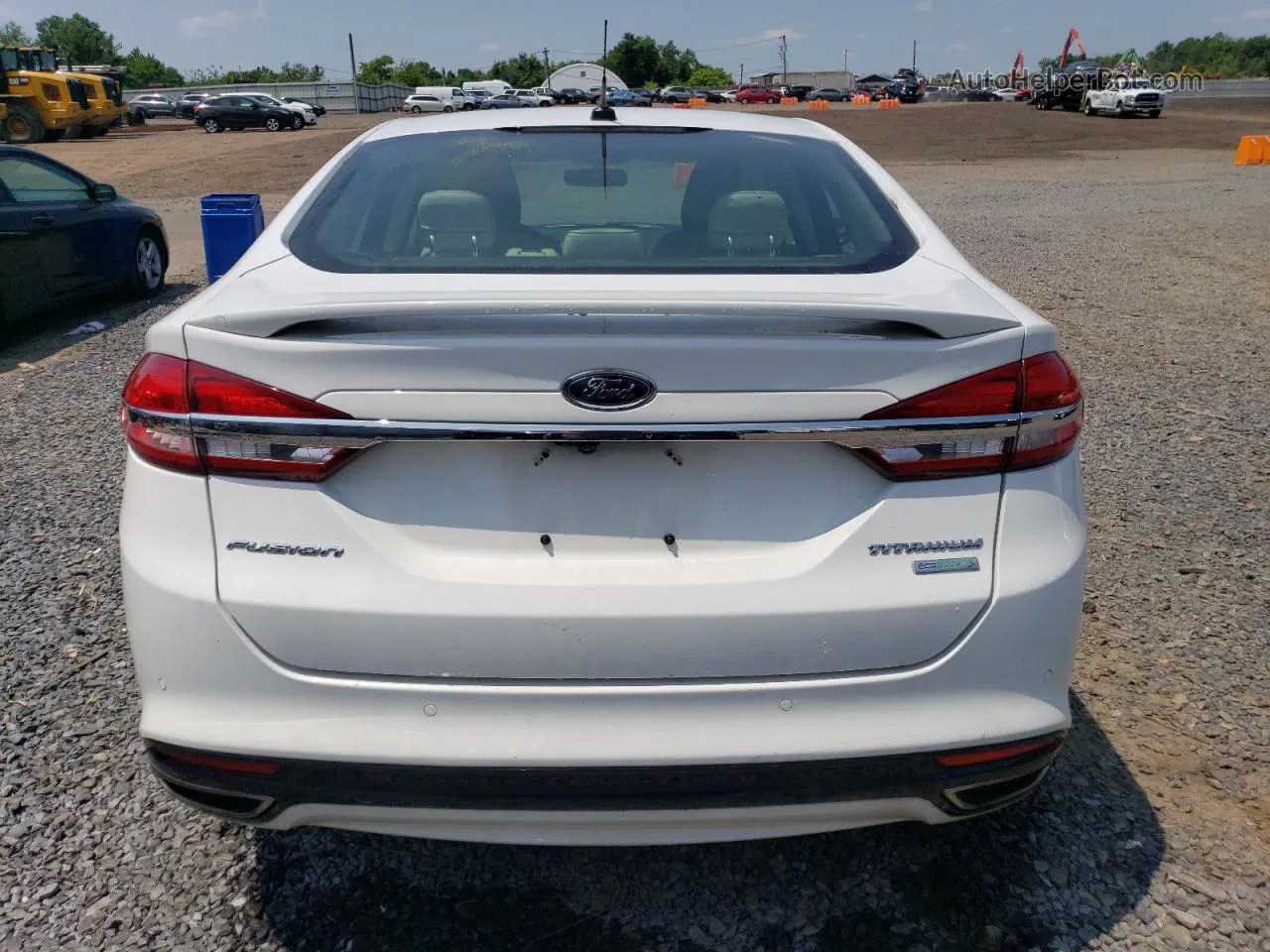 2017 Ford Fusion Titanium White vin: 3FA6P0K95HR115261