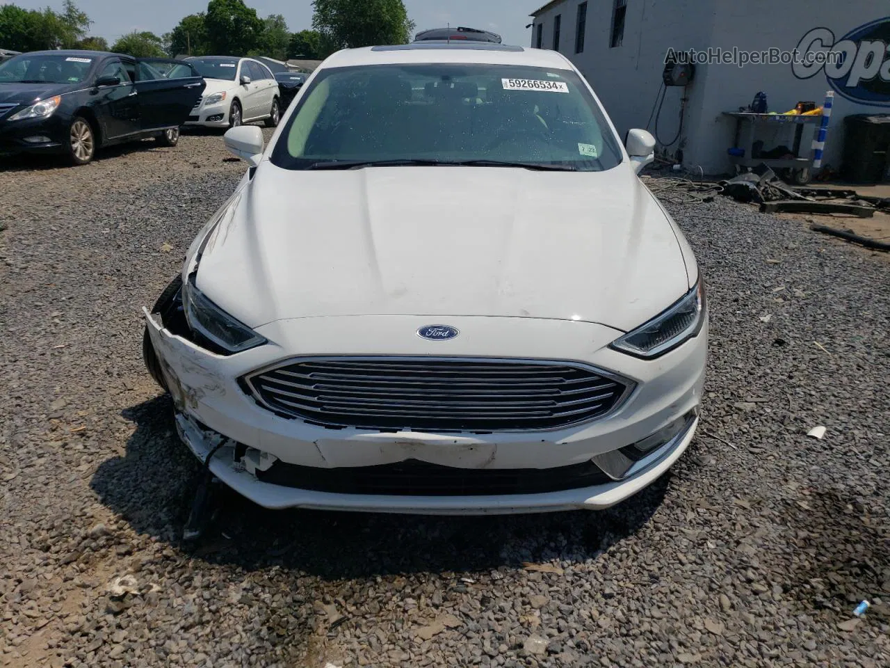 2017 Ford Fusion Titanium White vin: 3FA6P0K95HR115261