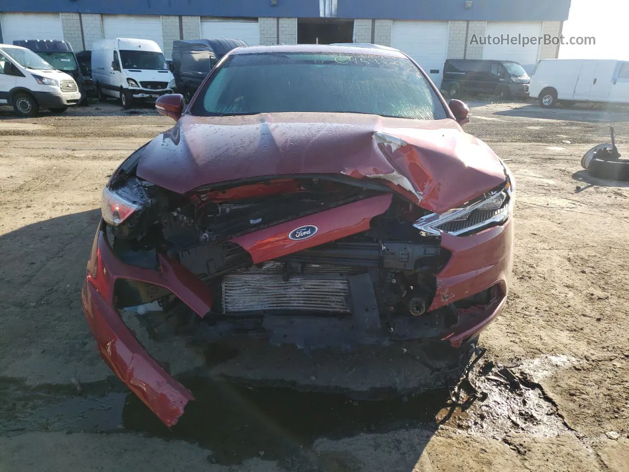 2017 Ford Fusion Titanium Red vin: 3FA6P0K95HR116457