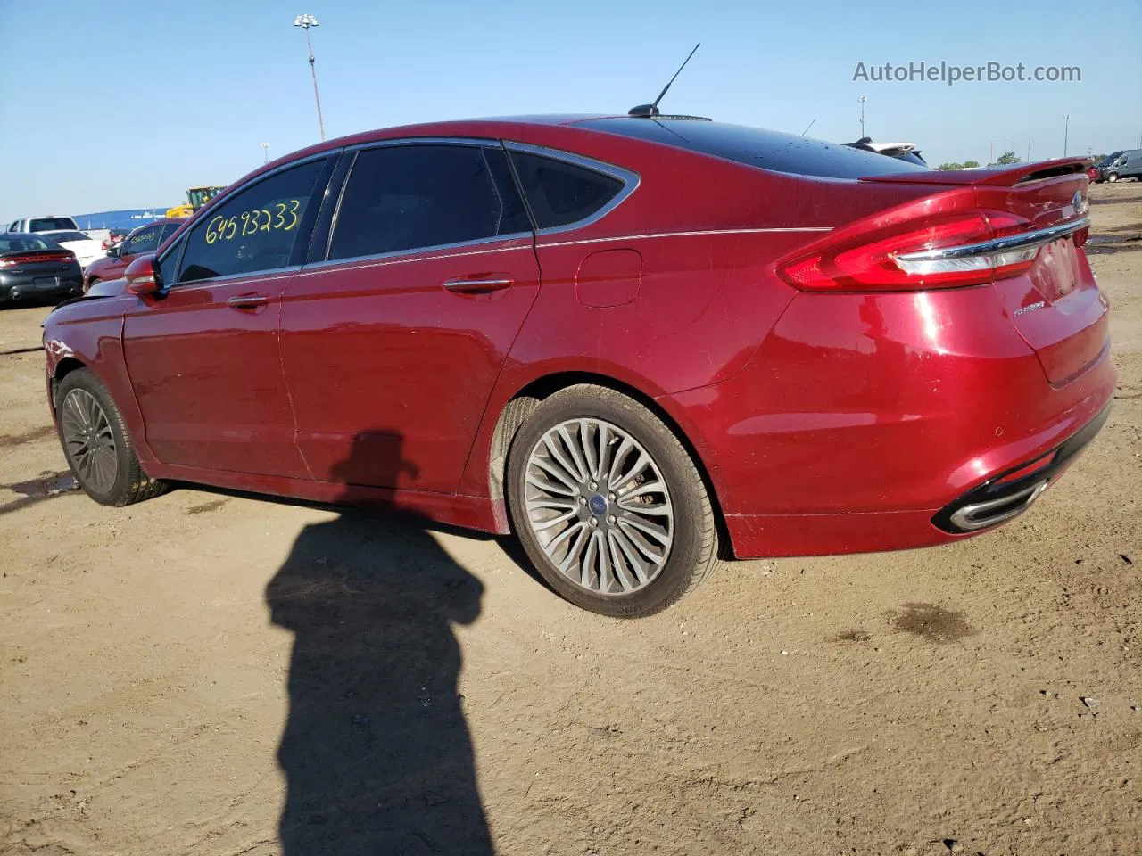 2017 Ford Fusion Titanium Red vin: 3FA6P0K95HR116457