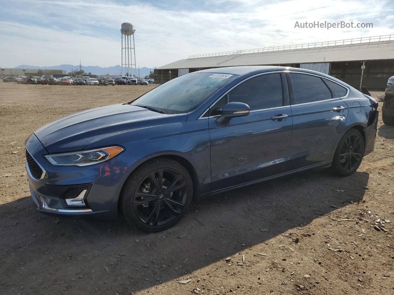 2019 Ford Fusion Titanium Blue vin: 3FA6P0K95KR176908