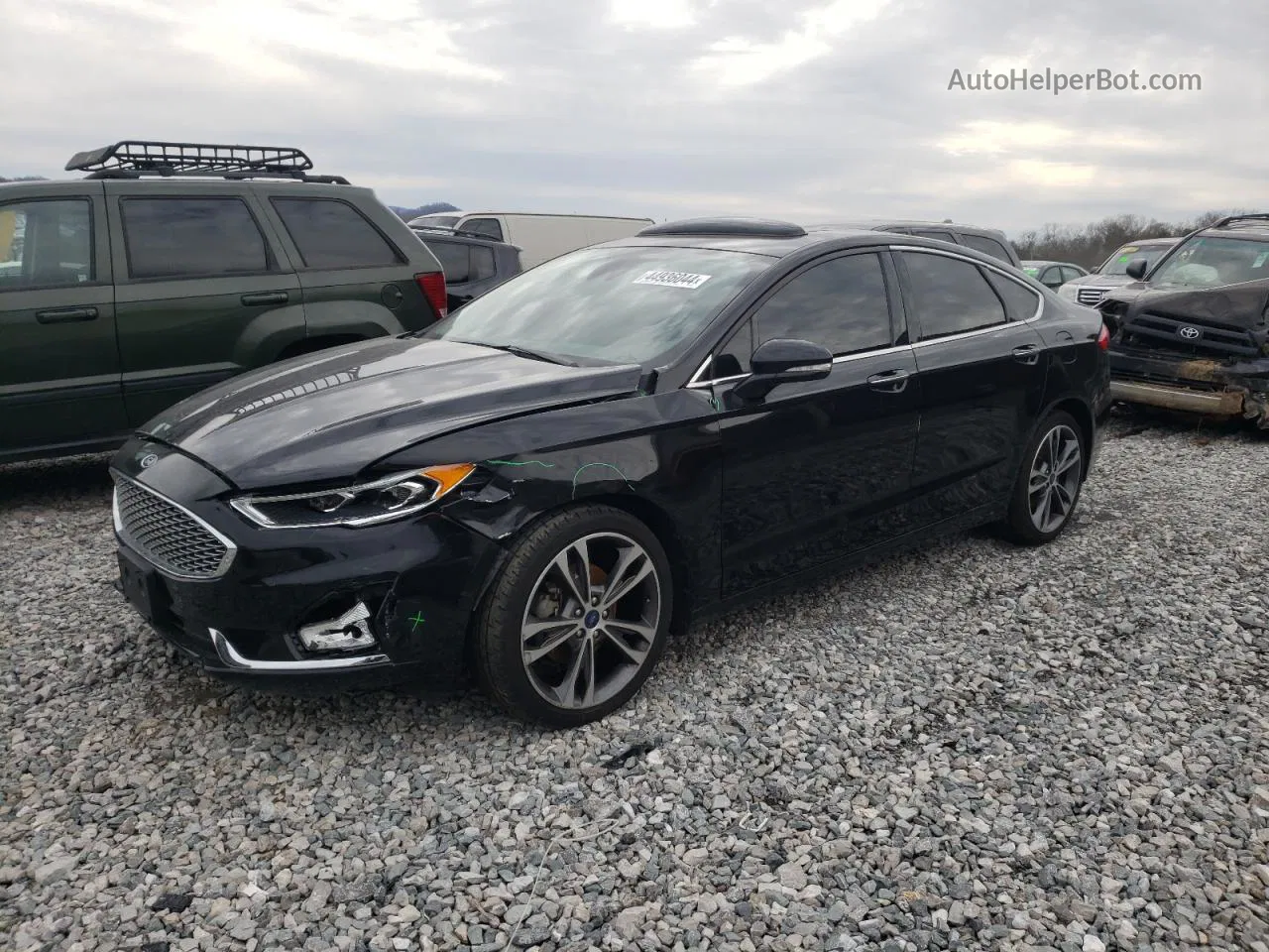 2019 Ford Fusion Titanium Black vin: 3FA6P0K95KR264535