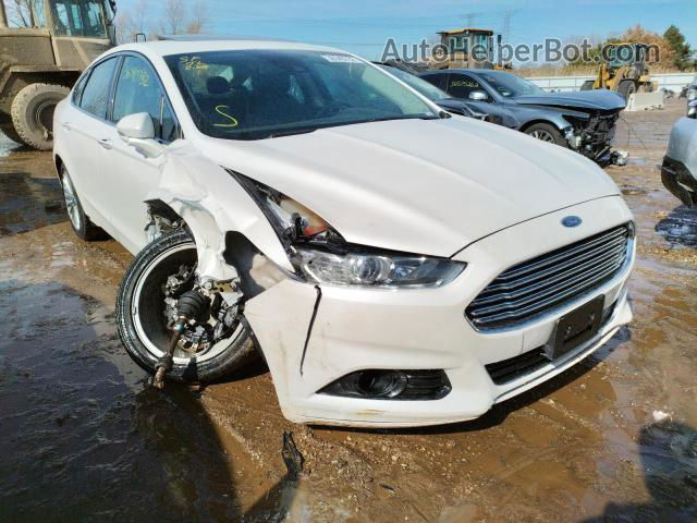 2013 Ford Fusion Titanium White vin: 3FA6P0K96DR164298