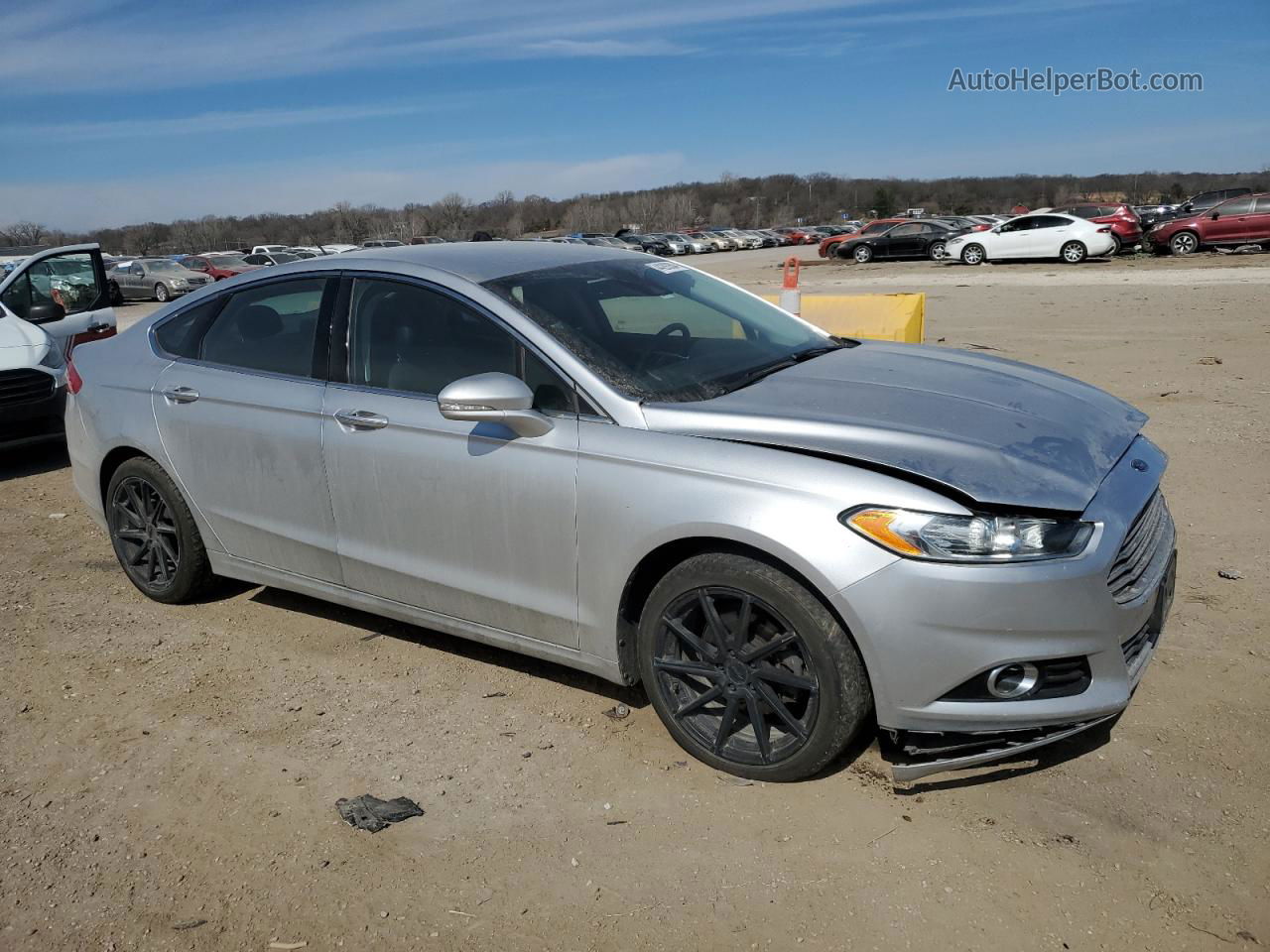 2013 Ford Fusion Titanium Серебряный vin: 3FA6P0K96DR320999