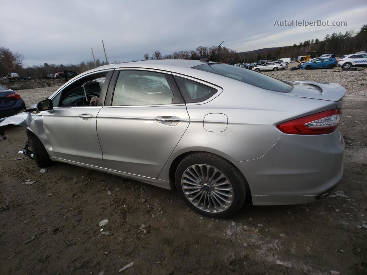 2014 Ford Fusion Titanium Серебряный vin: 3FA6P0K96ER224985