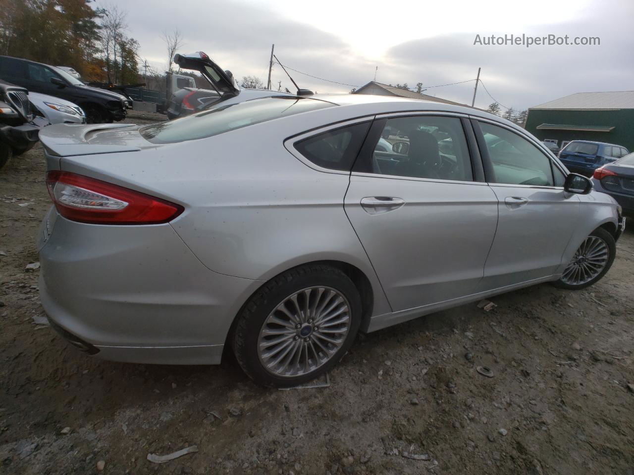 2014 Ford Fusion Titanium Серебряный vin: 3FA6P0K96ER224985