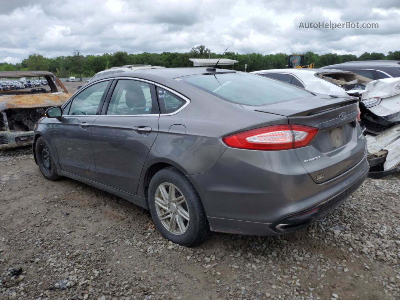 2014 Ford Fusion Titanium Серый vin: 3FA6P0K96ER235713