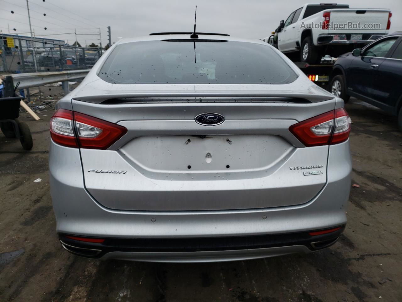 2014 Ford Fusion Titanium Серебряный vin: 3FA6P0K96ER284779