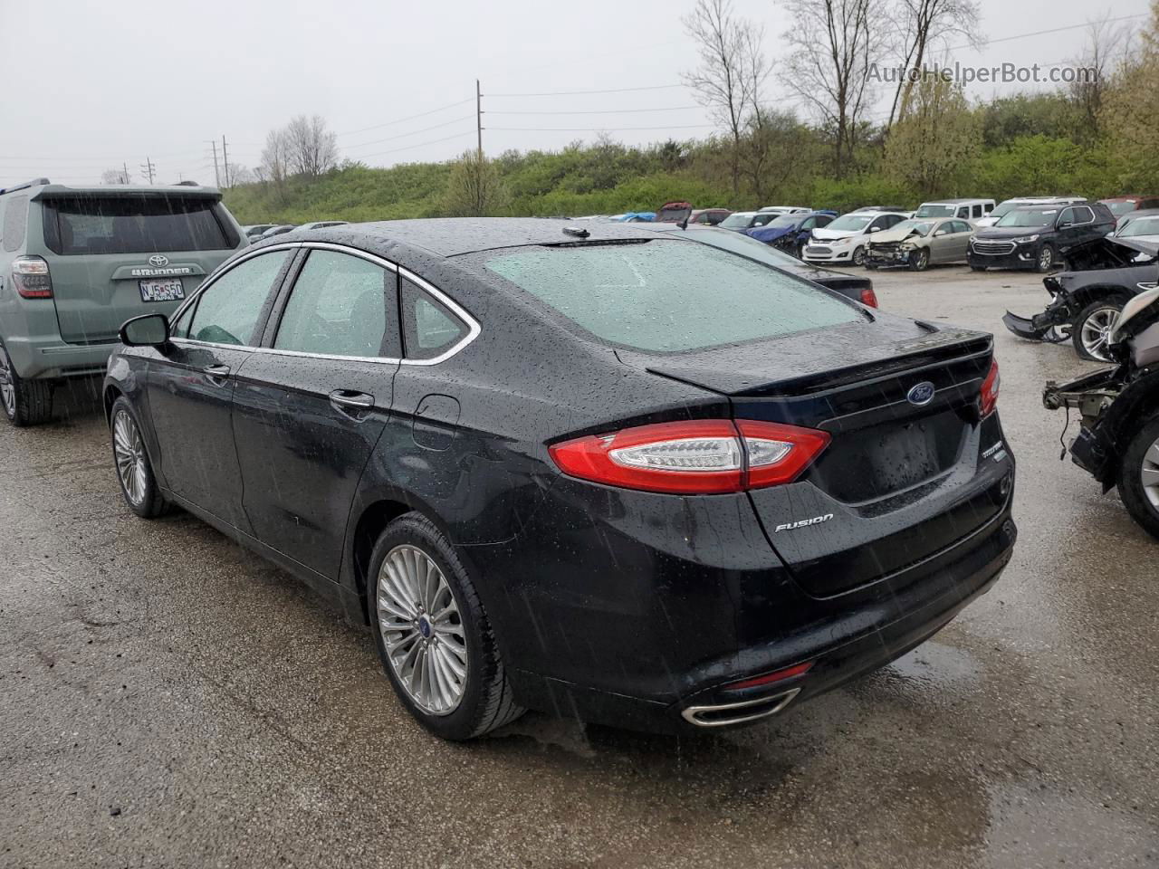 2015 Ford Fusion Titanium Черный vin: 3FA6P0K96FR114004