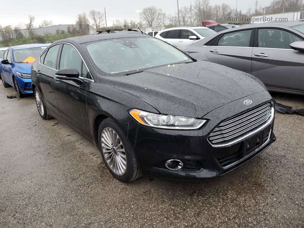 2015 Ford Fusion Titanium Черный vin: 3FA6P0K96FR114004